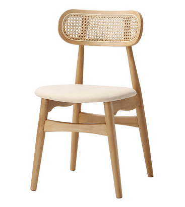 Beech Wood Tattan Seat Cafe Shop Dining Chair