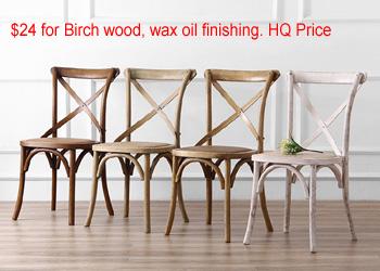 $24 Birch Cross back chair for promotion!