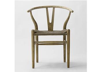 KVJ- 9136 antique gray wishbone chair