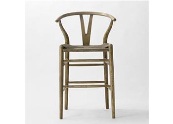 KVJ- 9137 antique gray wishbone bar chair
