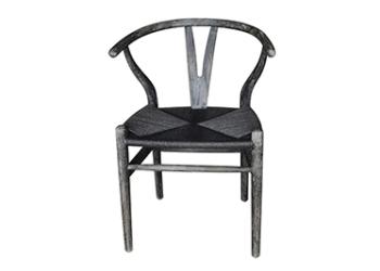KVJ- 9143 antique black wishbone chair